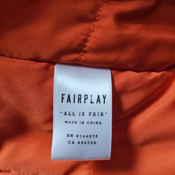 Fairplay "All Is Fair" Braeden Lightweight Bomber Jacket, L, Beige & Orange - Picture 6 of 8